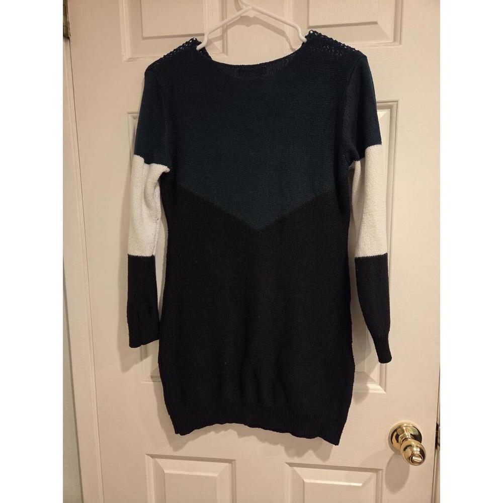 Shein- size m- Colorblock Long Sleeve Sweater Dress